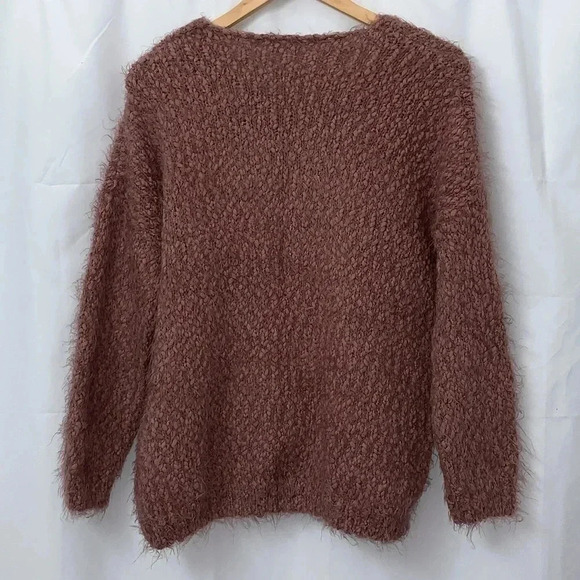 Women’s Altar’d State Eyelash Sweater Size M/L Mauve EUC - Picture 6 of 8